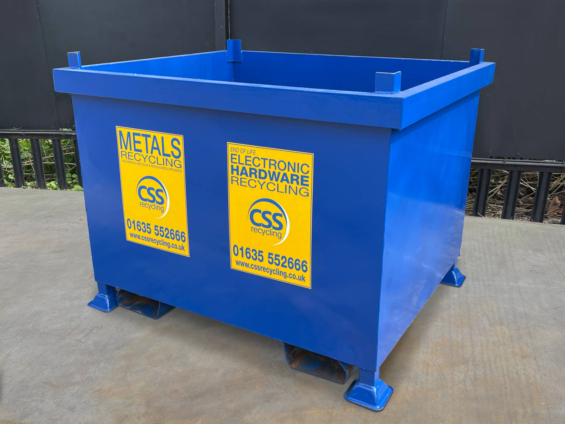 CSS Recycling Solidsided metal bin WEEE & Electronic Waste Experts